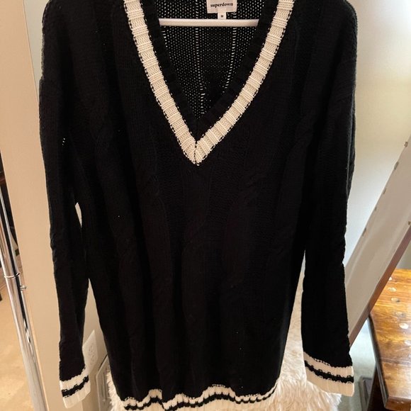 Superdown Shawnie Varsity Sweater Dress 